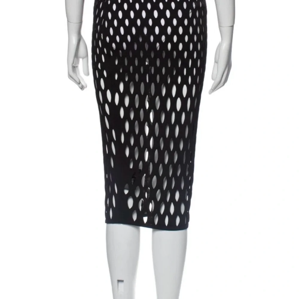 sass & bide Black Open Knit Pencil Skirt Women’s XS - Picture 3 of 3